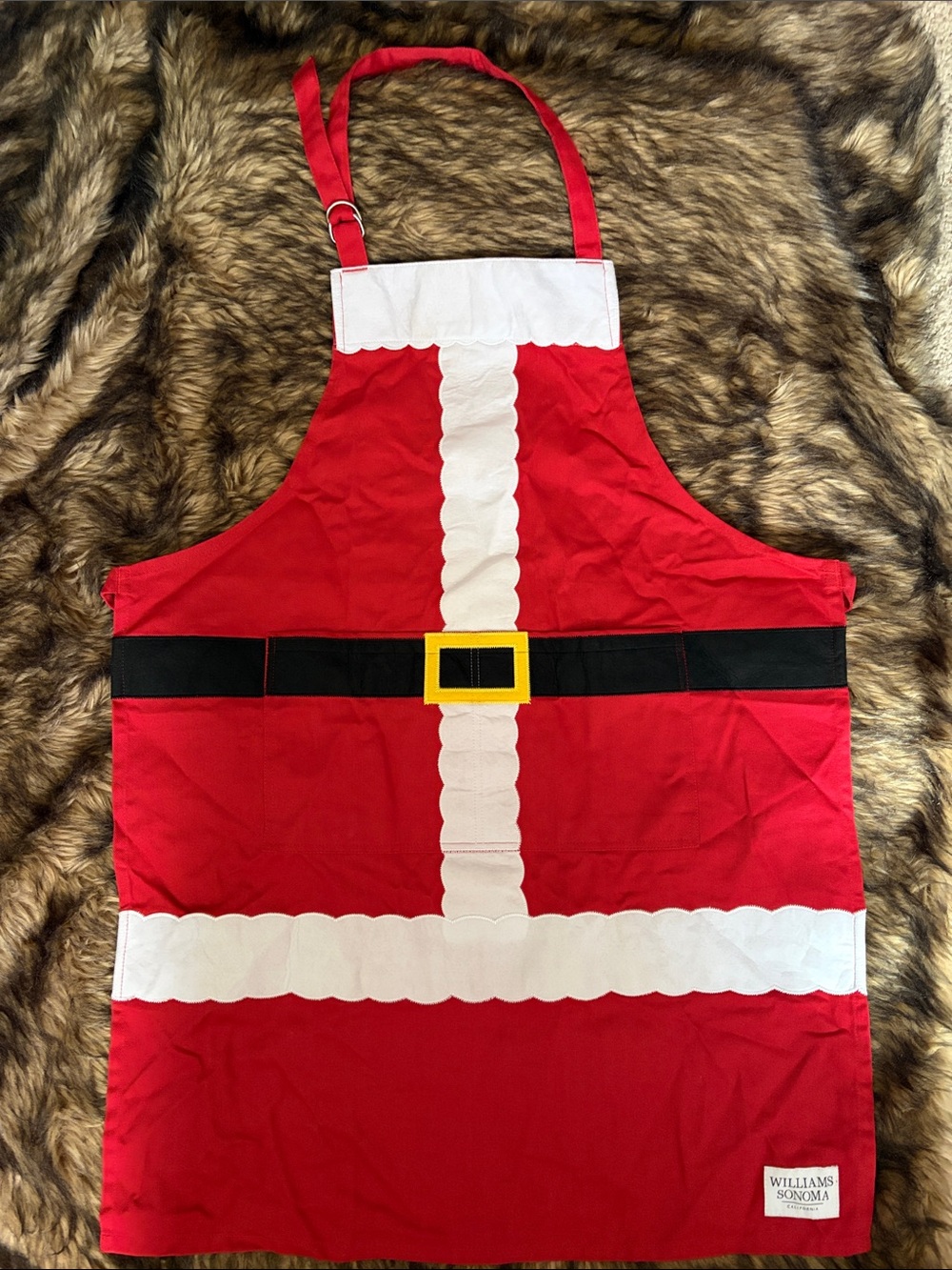 Williams Sonoma Christmas Adult Santa Claus Apron